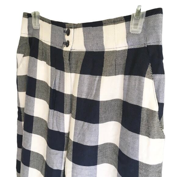 NWT VTG KATHRYN DEENE Ribcage Rise Wide Leg Buffalo Plaid Gaucho Shorts SZ 10 - Picture 6 of 12